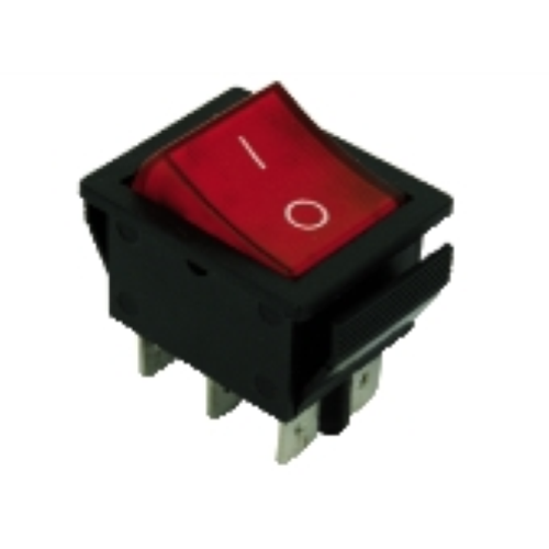 DEVIATORE A BASCULA BIPOLARE ROSSO ON-ON GBC