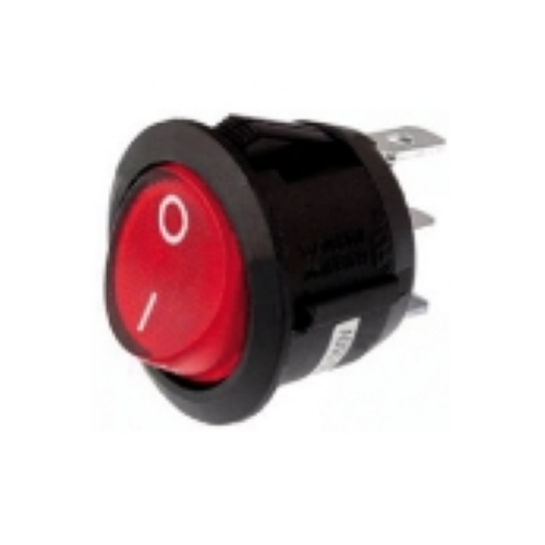 INTERRUTTORE UNIPOLARE A BILANCERE LUMINOSO ROSSO 230V GBC