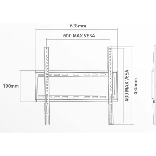 Supporto Tv da Parete Fisso da 37" a 70" (EXTRA Slim) Superior Electronics SUPSTV006 Vesa: 200 x 200, 300 x 300, 400 x 200, 400 x 400, 600 x 400