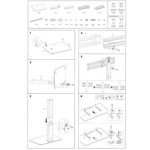 Supporto TV universale da tavolo, per TV da 37" a 70" fino a 40Kg Superior 