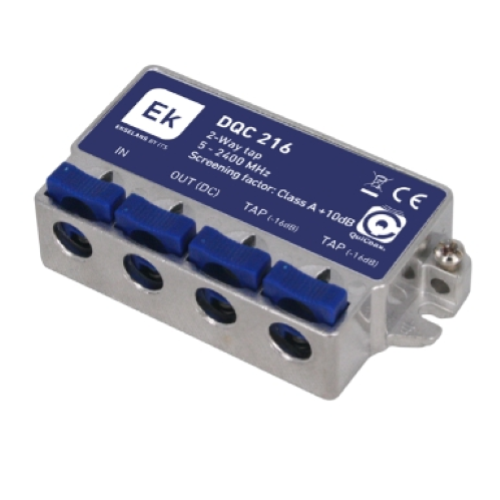 DERIVATORE TV 2 USCITE QUICOAX 16DB 5-2400MHZ EK EK141013