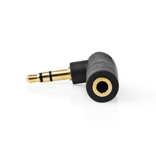 ADATTATORE AUDIO STEREO ANGOLATO (3,5 MM MASCHIO - 3,5 MM FEMMINA)