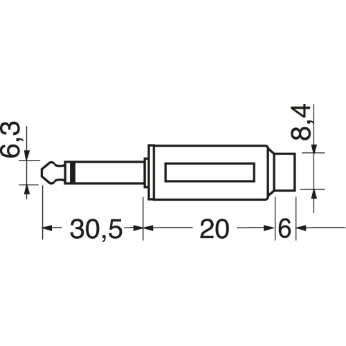 ADATTATORE DA SPINA 6,3 MONO A PRESA RCA