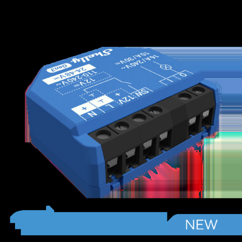 Shelly 1 Gen3 - Smart Relay contatto pulito 16A AC/DC WiFi/BT/Matter