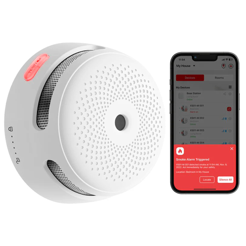 X-Sense Sensore Fumo Wi-Fi a batteria sostituibile