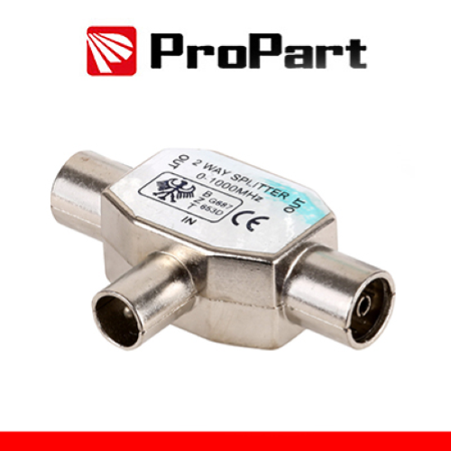 ADATTATORE TV DA SPINA 9,5mm A DOPPIA PRESA 9,5