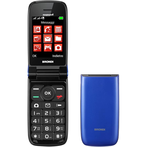 CELLULARE PER ANZIANI FLIP DUAL SIM DISPLAY 3 POLLICI BRONDI MAGNUM 4