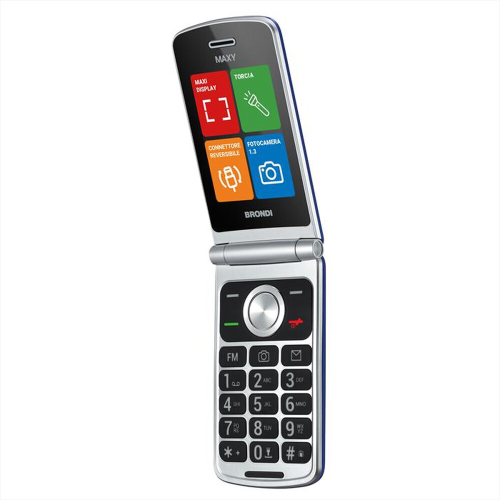 CELLULARE TASTI GRANDI BLU BRONDI MAXI