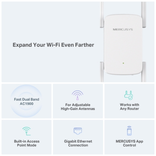 RANGE EXTENDER WI-FI AC1900 GIGABIT MERCUSYS ME50G