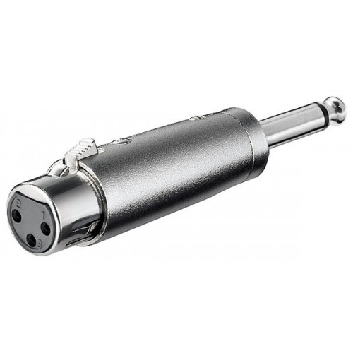Adattatore XLR connettore jack AUX mono da 6,35 mm a presa XLR 3 POLI