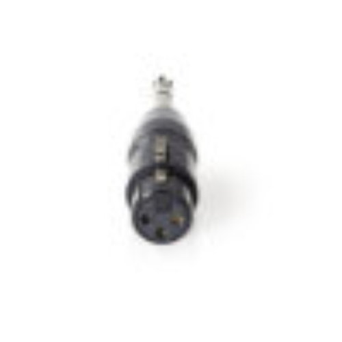 Adattatore XLR stereo XLR 3 pin femmina - 6,35 mm maschio nero