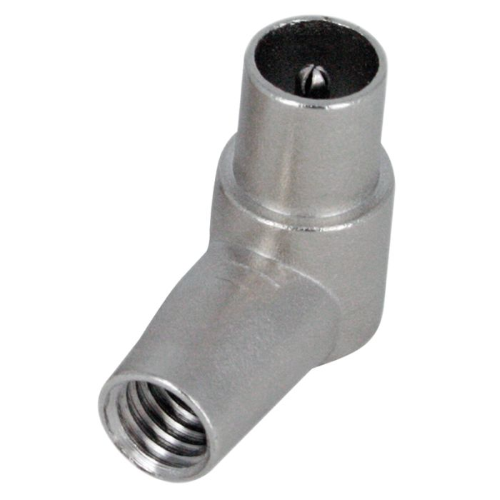CONNETTORE AD ANGOLO TV 9,5 SCHERMATO PER CAVO 5mm