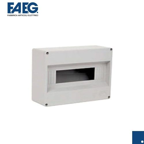 Centralino da parete 6-12 Moduli DIN con barra in metallo grigio FAEG FG14112