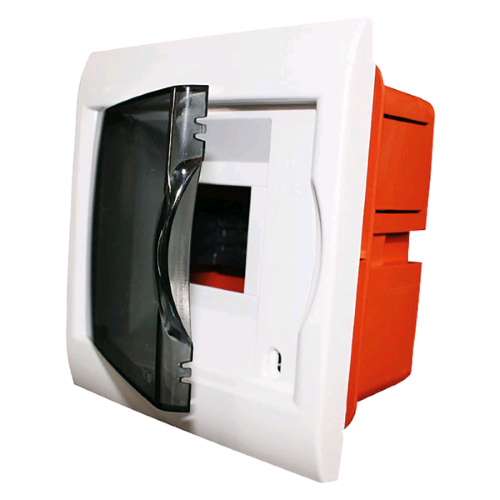 Centralino da Incasso 4 Moduli DIN con sportello fume trasparente in policarbonato bianco FAEG FG14304
