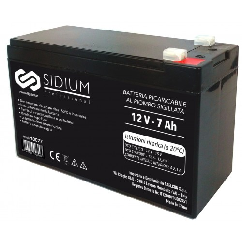 BATTERIA RICARICABILE AL PIOMBO 12V 7AH 151X65X94