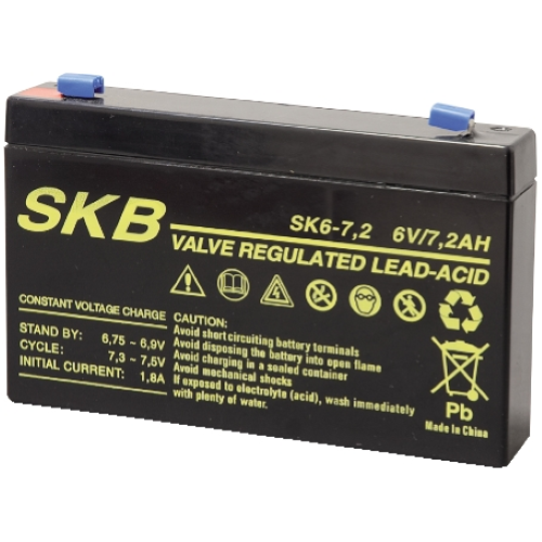 BATTERIA RICARICABILE AL PIOMBO 6V - 7,2AH - 151X34X94/98